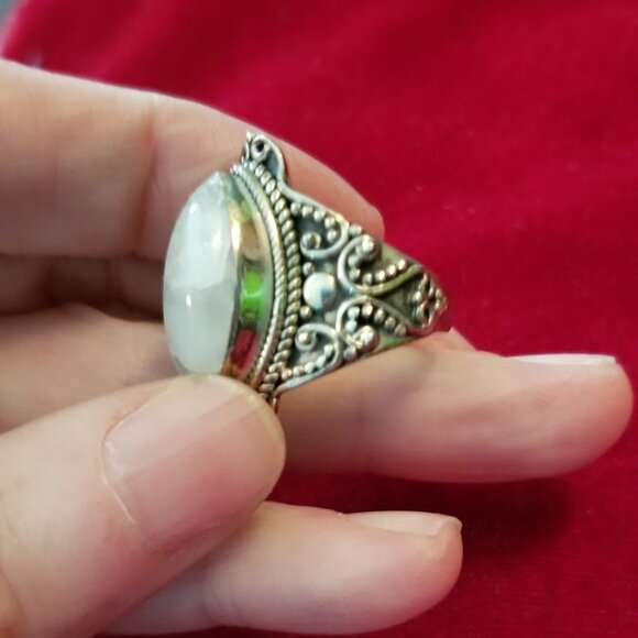 NWOT Silver 925  moonstone ring - Picture 10 of 12